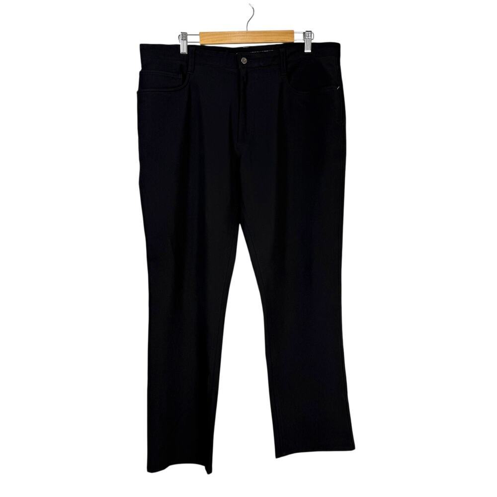 FJ Foot Joy Pants Mens 38x30 Black Athletic Performance Tech Golf Chino